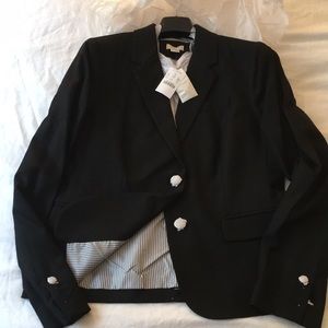 J. Crew Factory black wool Keating blazer size 10
